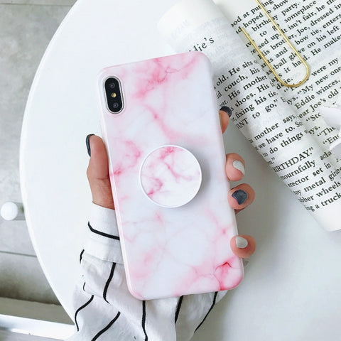 Glossy Marble Folding Bracket Anti-drop TPU Case for iPhone XR, Z30, Z6, Z7, Z23, Z16, Z4, Z31, Z29, Z1, Z26, Z9, Z3, Z2, Z27, Z32, Z11, Z12, Z10, Z28, Z20, Z25, Z15, Z22, Z14, Z8, Z19, Z17, Z18, Z5, Z24, Z21, Z13
