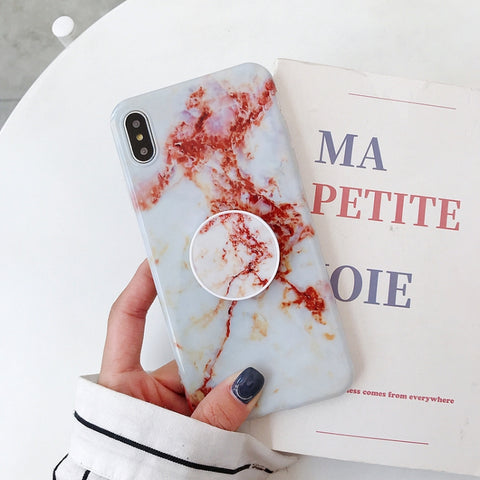 Glossy Marble Folding Bracket Anti-drop TPU Case for iPhone XR, Z30, Z6, Z7, Z23, Z16, Z4, Z31, Z29, Z1, Z26, Z9, Z3, Z2, Z27, Z32, Z11, Z12, Z10, Z28, Z20, Z25, Z15, Z22, Z14, Z8, Z19, Z17, Z18, Z5, Z24, Z21, Z13
