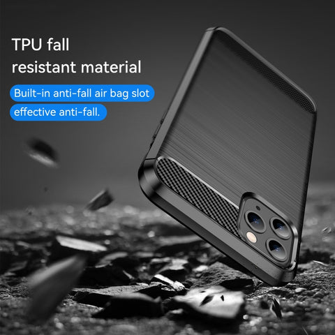 Brushed Texture Carbon Fiber TPU Case for iPhone XI 2019, For iPhone 11 Pro