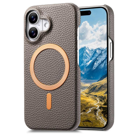 Litchi Texture Brushed MagSafe PU Back Cover Phone Case, For iPhone 18 Pro / 17 Pro, For iPhone 18 Pro Max / 17 Pro Max, For iPhone 17, For iPhone 16 Pro Max, For iPhone 16 Pro, For iPhone 16 Plus