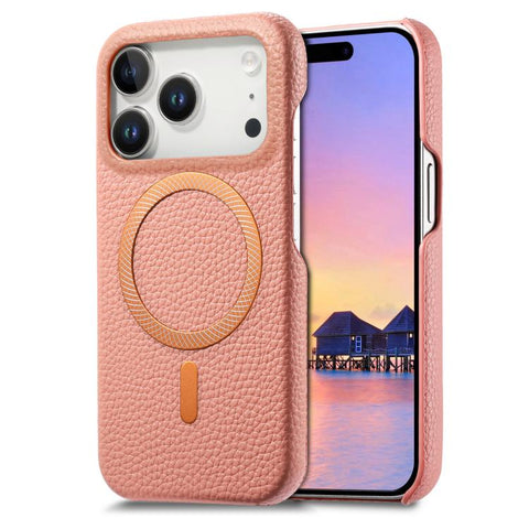 Litchi Texture Brushed MagSafe PU Back Cover Phone Case, For iPhone 18 Pro / 17 Pro, For iPhone 18 Pro Max / 17 Pro Max, For iPhone 17, For iPhone 16 Pro Max, For iPhone 16 Pro, For iPhone 16 Plus