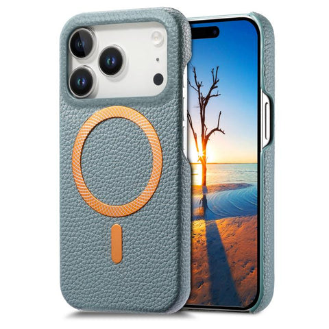 Litchi Texture Brushed MagSafe PU Back Cover Phone Case, For iPhone 18 Pro / 17 Pro, For iPhone 18 Pro Max / 17 Pro Max, For iPhone 17, For iPhone 16 Pro Max, For iPhone 16 Pro, For iPhone 16 Plus