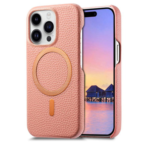 Litchi Texture Brushed MagSafe PU Back Cover Phone Case, For iPhone 18 Pro / 17 Pro, For iPhone 18 Pro Max / 17 Pro Max, For iPhone 17, For iPhone 16 Pro Max, For iPhone 16 Pro, For iPhone 16 Plus