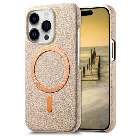 Litchi Texture Brushed MagSafe PU Back Cover Phone Case, For iPhone 14, For iPhone 14 Pro, For iPhone 14 Pro Max, For iPhone 13 Pro Max, For iPhone 13 Pro, For iPhone 13