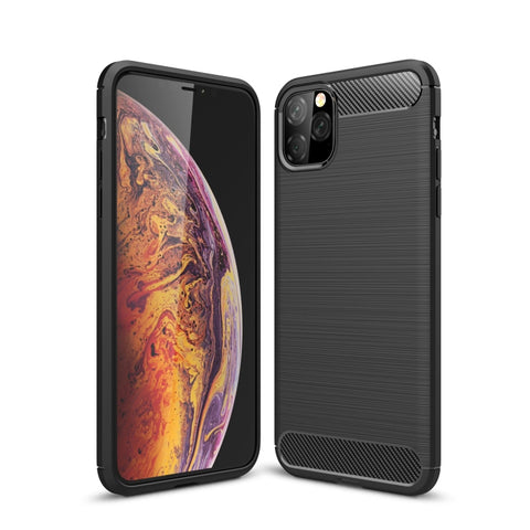 Brushed Texture Carbon Fiber TPU Case for  iPhone XI Max 2019, For iPhone 11 Pro Max
