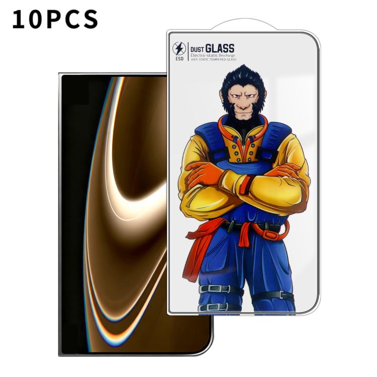 10pcs Armor Super-Strong 3D Curved 120C Anti-Static High-Aluminum Screen-Printed HD Tempered Glass Film, For iPhone Duo Outer Screen, For iPhone 18, For iPhone 18 Pro, For iPhone 18 Pro Max, For iPhone 17 Pro Max, For iPhone 17 Pro, For iPhone 17      ...