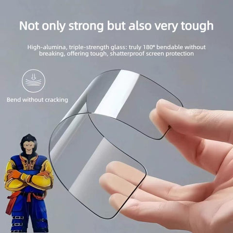10pcs Armor Super-Strong 3D Curved 120C Anti-Static High-Aluminum Screen-Printed HD Tempered Glass Film, For iPhone Duo Outer Screen, For iPhone 18, For iPhone 18 Pro, For iPhone 18 Pro Max, For iPhone 17 Pro Max, For iPhone 17 Pro, For iPhone 17      ...