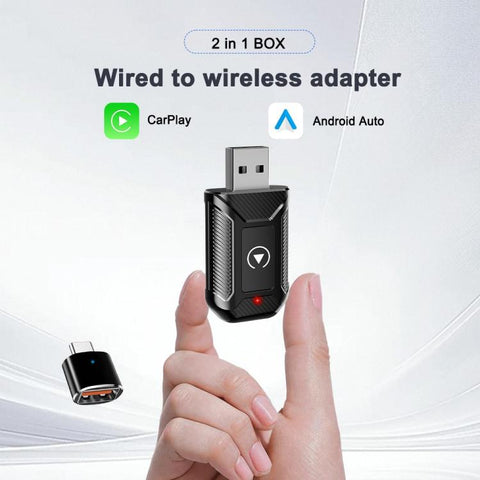 M30 For CarPlay / Android Auto Upgrade Compatible 2 in 1 AI Box Wireless Car Adapter, M30