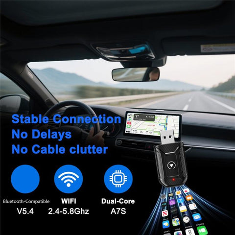 M30 For CarPlay / Android Auto Upgrade Compatible 2 in 1 AI Box Wireless Car Adapter, M30