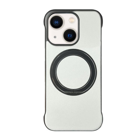 Frameless Leather-Skin PC MagSafe Holder Phone Case, For iPhone 13, For iPhone 12, For iPhone 12 Pro Max, For iPhone 12 Pro, For iPhone 11 Pro Max, For iPhone 11