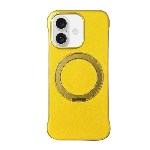 Frameless Leather-Skin PC MagSafe Holder Phone Case, For iPhone 18 Pro / 17 Pro, For iPhone 18 Pro Max / 17 Pro Max, For iPhone 17, For iPhone Air, For iPhone 16 Pro Max, For iPhone 16 Pro