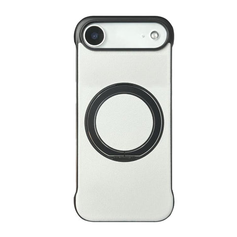 Frameless Leather-Skin PC MagSafe Holder Phone Case, For iPhone 18 Pro / 17 Pro, For iPhone 18 Pro Max / 17 Pro Max, For iPhone 17, For iPhone Air, For iPhone 16 Pro Max, For iPhone 16 Pro