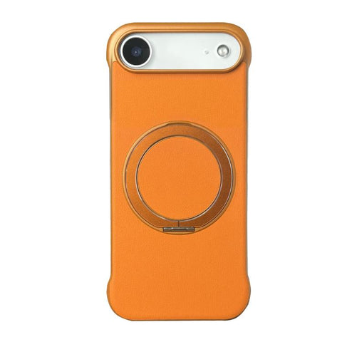 Frameless Leather-Skin PC MagSafe Holder Phone Case, For iPhone 18 Pro / 17 Pro, For iPhone 18 Pro Max / 17 Pro Max, For iPhone 17, For iPhone Air, For iPhone 16 Pro Max, For iPhone 16 Pro