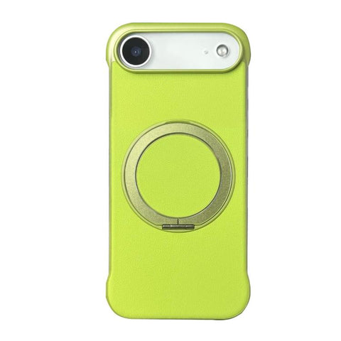 Frameless Leather-Skin PC MagSafe Holder Phone Case, For iPhone 18 Pro / 17 Pro, For iPhone 18 Pro Max / 17 Pro Max, For iPhone 17, For iPhone Air, For iPhone 16 Pro Max, For iPhone 16 Pro