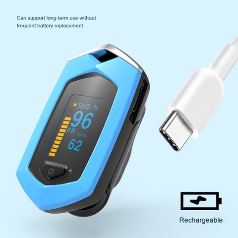 Portable Pulsioximetro Finger spo2 Pulse oxymeter blood oxygen monitor saturatiemeter (Orange)