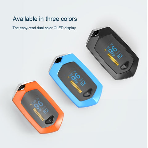 Portable Pulsioximetro Finger spo2 Pulse oxymeter blood oxygen monitor saturatiemeter (Orange)
