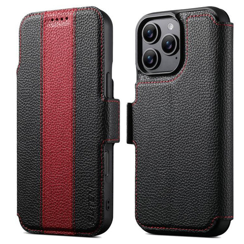 Suteni Q08 2-in-1 Multi-function Magnetic Wallet Big Litchi Vegan Leather Phone Case, For iPhone 14, For iPhone 14 Pro, For iPhone 14 Pro Max, For iPhone 13 Pro Max, For iPhone 13 Pro, For iPhone 13