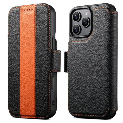 Suteni Q08 2-in-1 Multi-function Magnetic Wallet Big Litchi Vegan Leather Phone Case, For iPhone 14, For iPhone 14 Pro, For iPhone 14 Pro Max, For iPhone 13 Pro Max, For iPhone 13 Pro, For iPhone 13