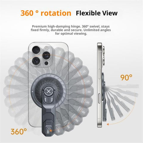 T9 Double Sided Adhesive Ring Grip 360 Degree Rotation Folding Magnetic Phone Holder