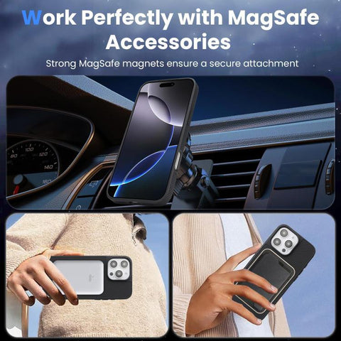 Carbon Fiber MagSafe Faux Leather Phone Case, For iPhone 14 Pro Max, For iPhone 13 Pro Max, For iPhone 13 Pro, For iPhone 13