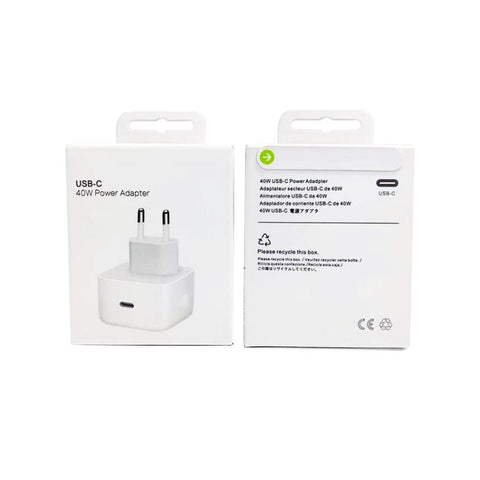 A3365 PD40W USB-C / Type-C Interface Charger, EU Plug, EU Plug