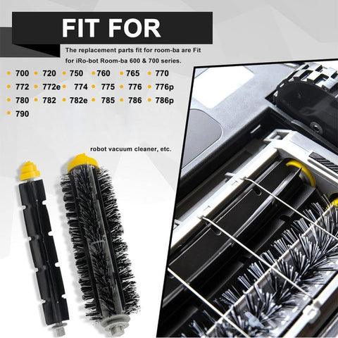 JUNSUNMAY Sweeper Main Clean Brush for iRobot Roomba 700 Series, 1pcs Main Clean Brush, 2pcs Main Clean Brush