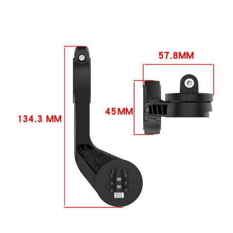 Two Section Mountain Bike Stopwatch Mount Holder Extension Support Frame, For Garmin Edge Series