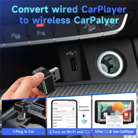 M26 5.8G / 2.4G Dual Band WiFi Bluetooth USB Dongle 2 in 1 For CarPlay / Android Auto Car Adapter, M26