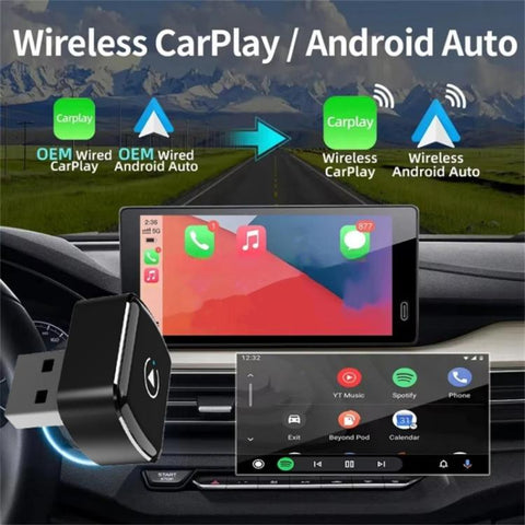 M26 5.8G / 2.4G Dual Band WiFi Bluetooth USB Dongle 2 in 1 For CarPlay / Android Auto Car Adapter, M26