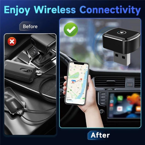 M26 5.8G / 2.4G Dual Band WiFi Bluetooth USB Dongle 2 in 1 For CarPlay / Android Auto Car Adapter, M26