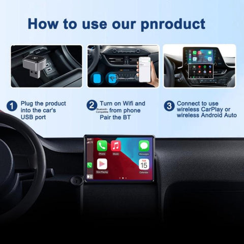 M26 5.8G / 2.4G Dual Band WiFi Bluetooth USB Dongle 2 in 1 For CarPlay / Android Auto Car Adapter, M26