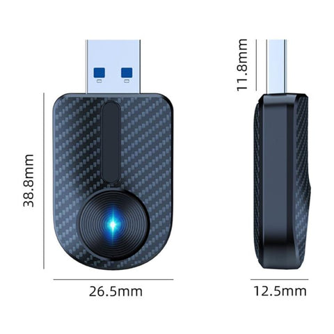 M27 For CarPlay / Android Auto Wired to Wireless Car Adapter 2 in 1 Plug and Play USB AI Box, M27