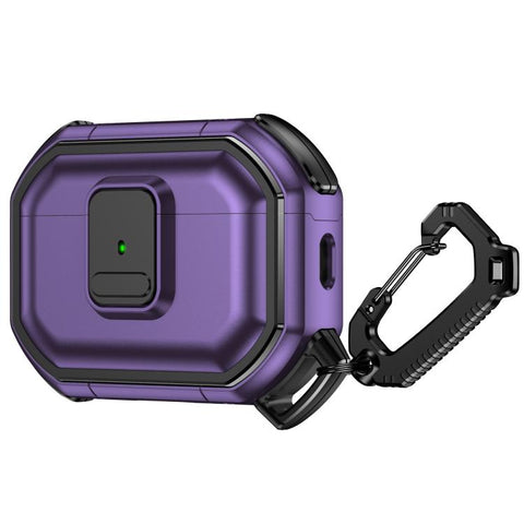 Snap-Lock Shockproof PC Headphone Cover with Carabiner, For AirPods Pro 3, For AirPods Pro 2