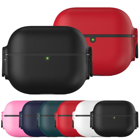 Bilateral Spring Action Switch PC Earphone Protective Cover with Carabiner, For AirPods Pro 3, For AirPods Pro 2