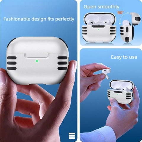Full Coverage Airbag Shockproof Protective Cover with Lanyard Ring, For AirPods Pro 2