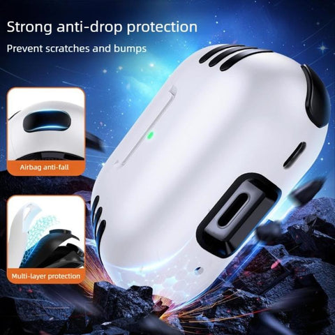 Full Coverage Airbag Shockproof Protective Cover with Lanyard Ring, For AirPods Pro 2