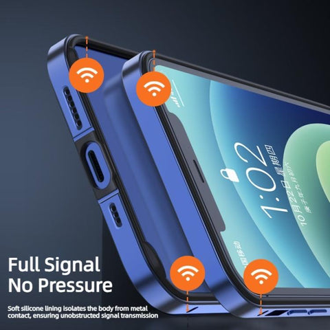 Metal Hybrid Silicone Four-Corner Shockproof Cooling Phone Frame Case, For iPhone 18 Pro / 17 Pro, For iPhone 18 Pro Max / 17 Pro Max, For iPhone 17, For iPhone Air