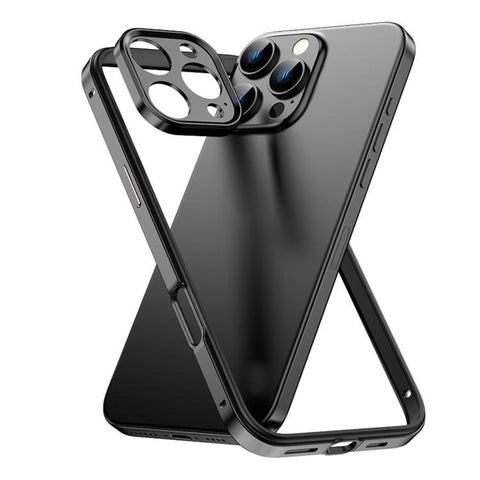 Aluminum Alloy Hybrid Silicone Edge Thin Cooling Phone Frame Case with Metal Lens Frame, For iPhone 16 Pro Max, For iPhone 16 Pro, For iPhone 15 Pro Max, For iPhone 15 Pro, For iPhone 14 Pro, For iPhone 14 Pro Max, For iPhone 13 Pro Max, For iPhone 13 Pro