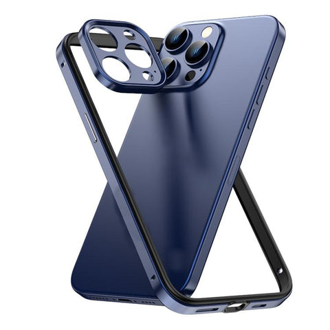 Aluminum Alloy Hybrid Silicone Edge Thin Cooling Phone Frame Case with Metal Lens Frame, For iPhone 16 Pro Max, For iPhone 16 Pro, For iPhone 15 Pro Max, For iPhone 15 Pro, For iPhone 14 Pro, For iPhone 14 Pro Max, For iPhone 13 Pro Max, For iPhone 13 Pro