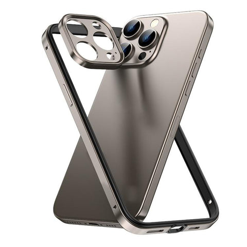 Aluminum Alloy Hybrid Silicone Edge Thin Cooling Phone Frame Case with Metal Lens Frame, For iPhone 16 Pro Max, For iPhone 16 Pro, For iPhone 15 Pro Max, For iPhone 15 Pro, For iPhone 14 Pro, For iPhone 14 Pro Max, For iPhone 13 Pro Max, For iPhone 13 Pro