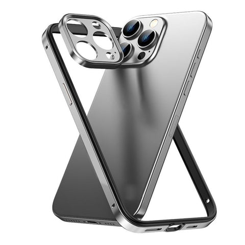 Aluminum Alloy Hybrid Silicone Edge Thin Cooling Phone Frame Case with Metal Lens Frame, For iPhone 16 Pro Max, For iPhone 16 Pro, For iPhone 15 Pro Max, For iPhone 15 Pro, For iPhone 14 Pro, For iPhone 14 Pro Max, For iPhone 13 Pro Max, For iPhone 13 Pro