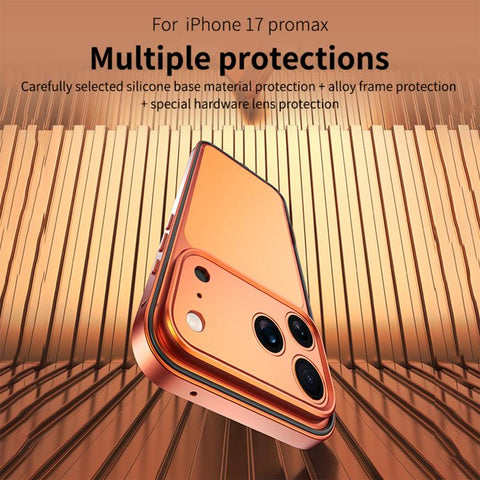 Aluminum Alloy Hybrid Silicone Edge Thin Cooling Phone Frame Case with Metal Lens Frame, For iPhone 16 Pro Max, For iPhone 16 Pro, For iPhone 15 Pro Max, For iPhone 15 Pro, For iPhone 14 Pro, For iPhone 14 Pro Max, For iPhone 13 Pro Max, For iPhone 13 Pro
