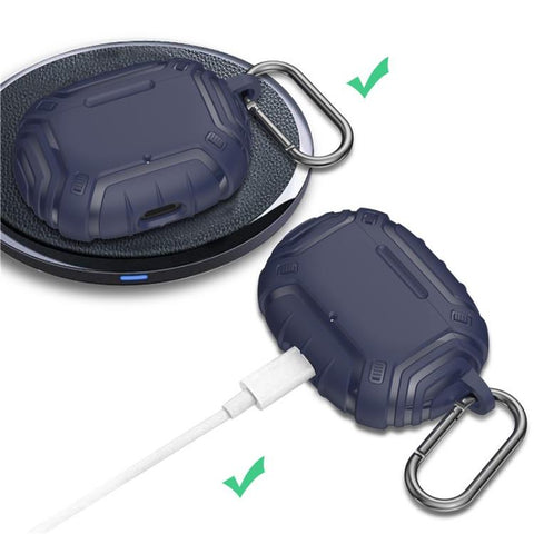 Frosted Anti Drop Shell TPU Earphone Cover with Metal Clip, For Beats Studio Buds / Buds+