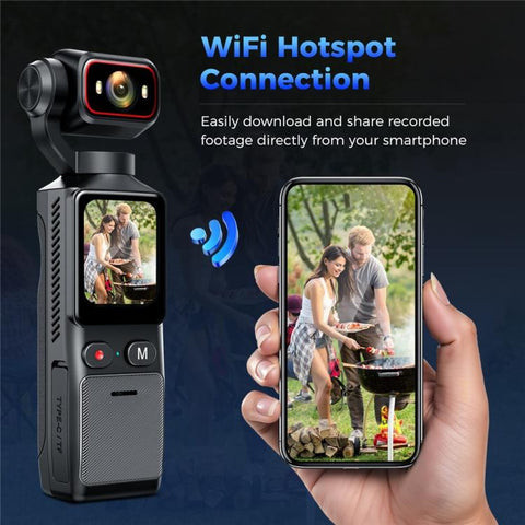 L19 1.69 inch Touch Screen and Wi-Fi Connectivity 4K Action Camera Anti-Shake VLOG Pocket Camera, L19