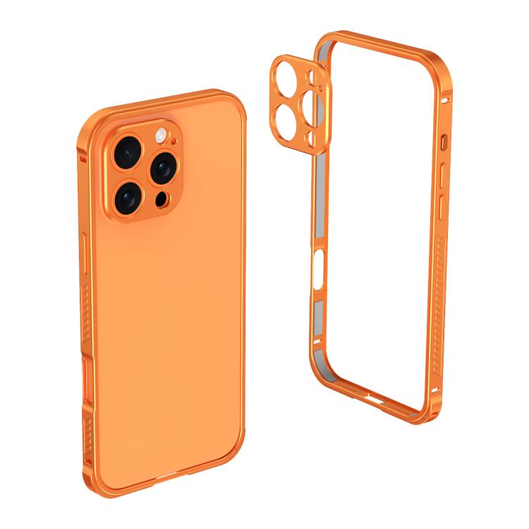 Armor Dual-side Anti-slip Metal Frame Case with Lens Cover, For iPhone 14 Pro Max, For iPhone 13 Pro Max, For iPhone 13 Pro, For iPhone 13