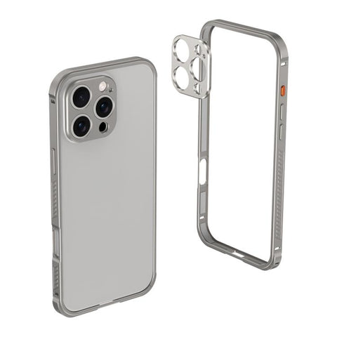 Armor Dual-side Anti-slip Metal Frame Case with Lens Cover, For iPhone 14 Pro Max, For iPhone 13 Pro Max, For iPhone 13 Pro, For iPhone 13