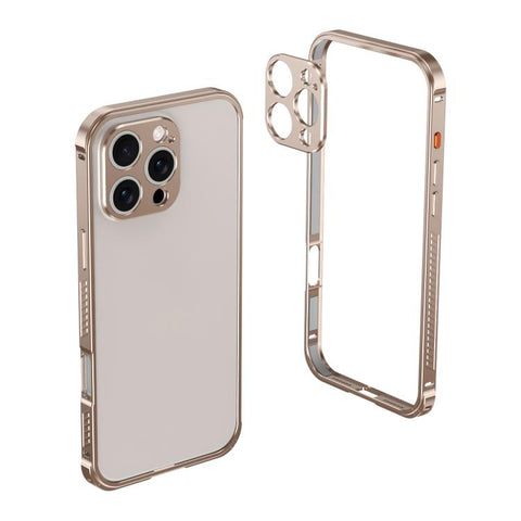 Armor Dual-side Anti-slip Metal Frame Case with Lens Cover, For iPhone 14 Pro Max, For iPhone 13 Pro Max, For iPhone 13 Pro, For iPhone 13