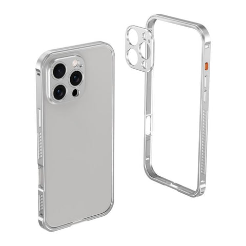 Armor Dual-side Anti-slip Metal Frame Case with Lens Cover, For iPhone 14 Pro Max, For iPhone 13 Pro Max, For iPhone 13 Pro, For iPhone 13