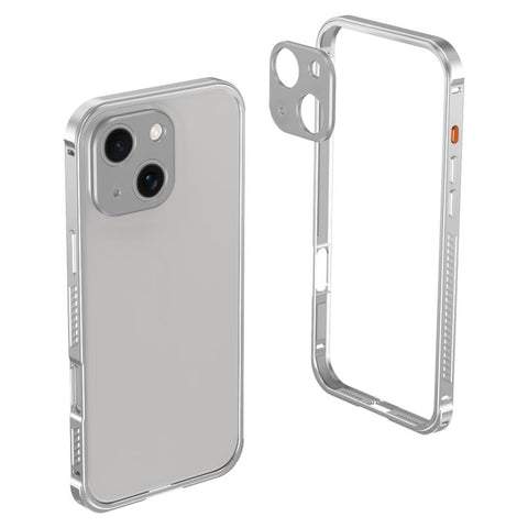 Armor Dual-side Anti-slip Metal Frame Case with Lens Cover, For iPhone 14 Pro Max, For iPhone 13 Pro Max, For iPhone 13 Pro, For iPhone 13