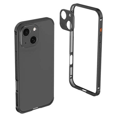 Armor Dual-side Anti-slip Metal Frame Case with Lens Cover, For iPhone 14 Pro Max, For iPhone 13 Pro Max, For iPhone 13 Pro, For iPhone 13